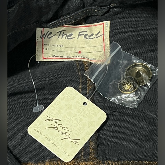 FP We The FreeNavy Double-Breasted Jacket with Brass Buttons SZ.Sm. NWT #122 - Picture 4 of 7